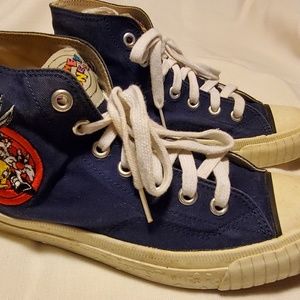 Vintage 1993 Keds Looney Tunes Navy Canvas High Tops - Size 9M